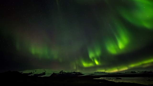 Timelapse Stock Footage Video - Aurora Borealis Jökulsárlón | 1373 ...
