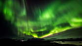 Time lapse clip - Aurora Borealis Jökulsárlón