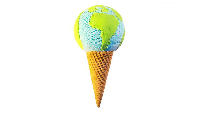 Melting World Ice Cream Climate Change