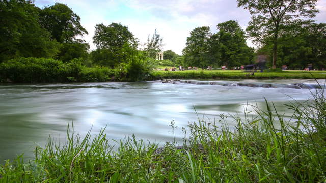 Ice Creek and Monopterus, English Garden, Munich