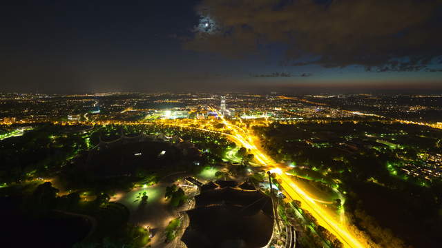 Olympia Cityscape Munich Night