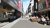 Time lapse clip - Frontal Hyperlapse zOOm Walk towards 3 pigs at Neckarpromenade Mannheim