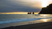 Time lapse clip - 4K Video Loop - Iceland Beach