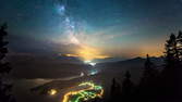 Time lapse clip - 4K Video Loop - Milky Way Bavaria