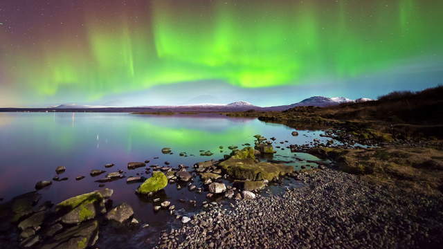 Timelapse Stock Footage Video - 4K Video Loop - Northern Lights Island ...