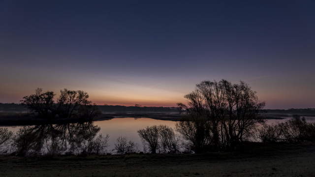 Sun Up at the River Elbe