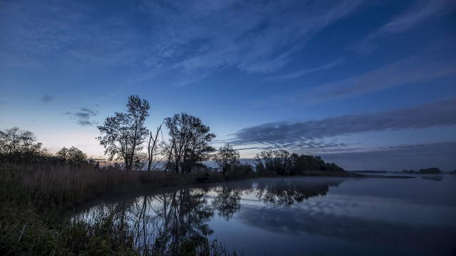 Sunrise at the River Elbe