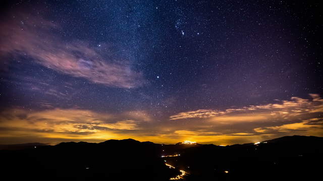 Starry Sky Night at San Mauro Castelverde, Sicily