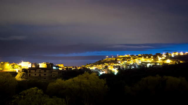 Sicily - Mountain Village into the Night