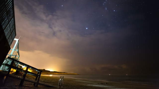 Beach Night Sky with Stars