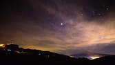 Time lapse clip - Starry Sky Night Timelapse at Mt. Etna, Sicily