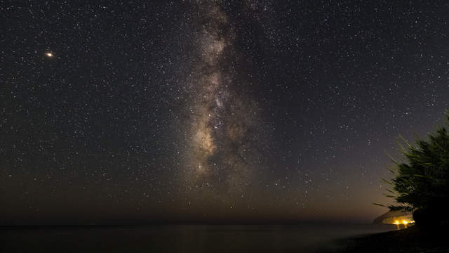 Milky way over the Mediterranean