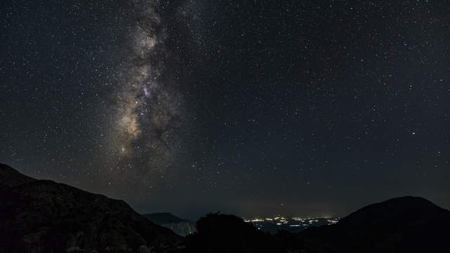 Milky way over the Diktigebirge on Crete