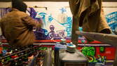 Time lapse clip - Graffiti Mural Artist Slidershot