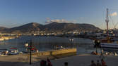 Time lapse clip - Day-night transition in the port of Hersonissos