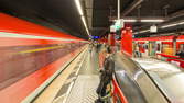 Time lapse clip - Munich Main Station Passengers