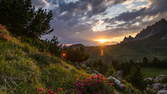 Time lapse clip - Sunset South Tyrolean Dolomites