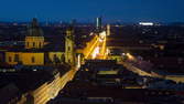 Time lapse clip - Church Theatiner, Ludwigstreet, Siegestor, Munich