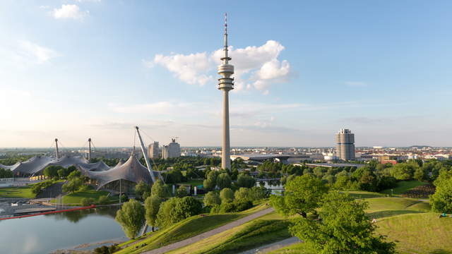 Olympia Areal Munich Dusk