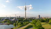 Time lapse clip - Olympia Areal Munich Dusk