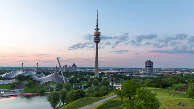 Olympic Tower Munich Day-Night
