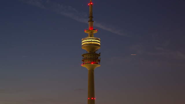 Olympic Tower Munich at Night