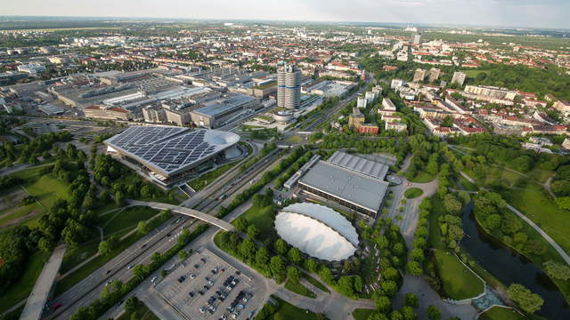 BMW World and Building from above