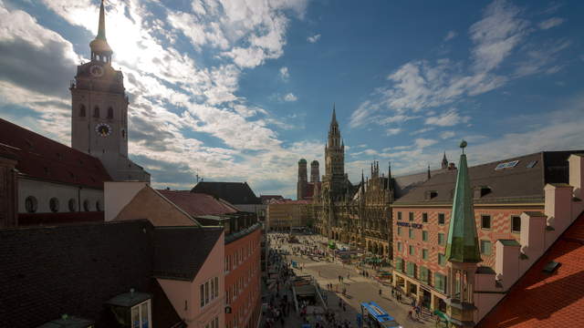 Marienplatz Munich Day Night