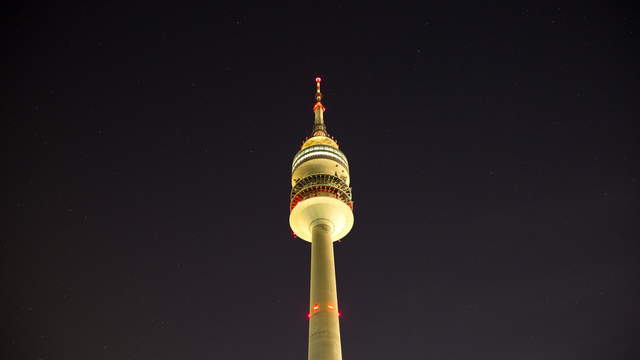 Olympic Tower with Startrails