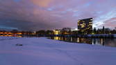 Time lapse clip - Isar Winterlandscape Munich