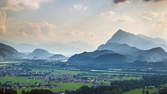 Time lapse clip - Inn River Valley with Cloud Shadows Close-Up