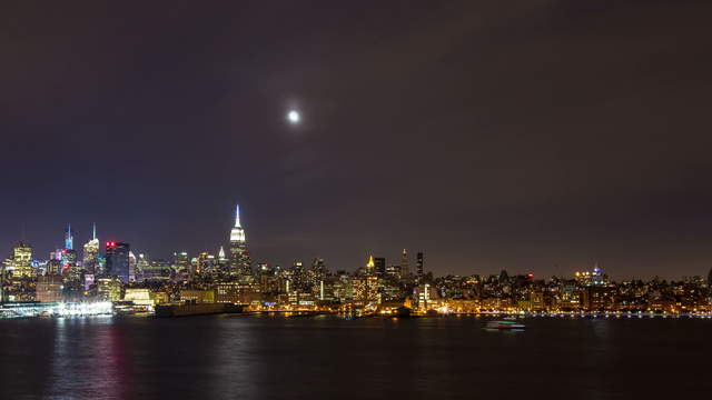 Moon over NYC