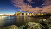 Time lapse clip - Brookly Bridge Park Dusk