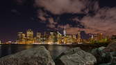 Time lapse clip - NY Skyline from Brooklyn Bridge Park