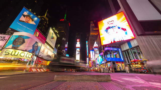 Times Square Dolly Shot