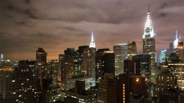 Manhattan Skyline Night