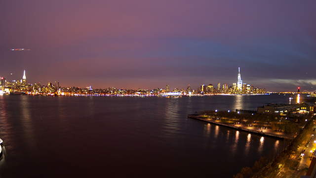 Sunset Moonrise New York Stock Footage