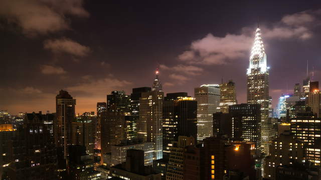 Manhattan Skyline Night to Day