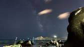 Time lapse clip - Beach with Milky Way