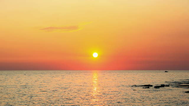 Sunset at the Ocean Close-Up