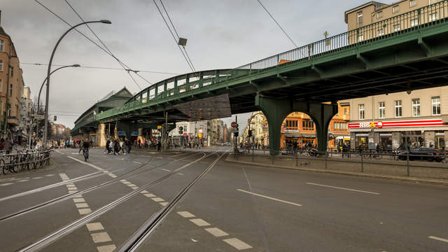 Berlin intersection Eberswalder Straße - Schönhauser Allee