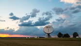 Time lapse clip - Dusk at Satellite Earth Station