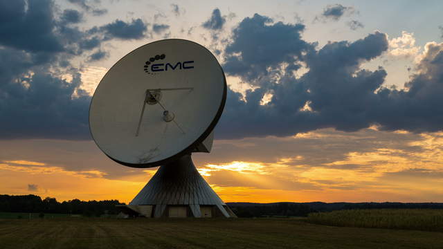 Sunset Satellite Dish