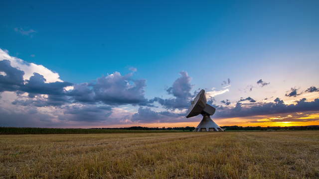 Day to Night Transition Earth Radar Station