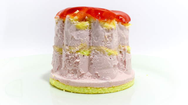Strawberry Ice Cake Sideview