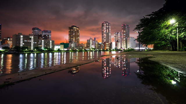 Tokyo Akashicho Sumida River Dolly Shot