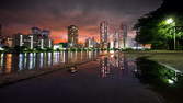 Time lapse clip - Tokyo Akashicho Sumida River Dolly Shot