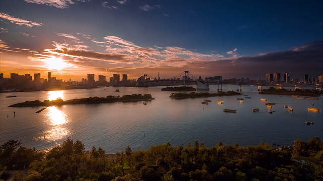 Tokyo Odaiba Marine Park Day-Night タイムラプス