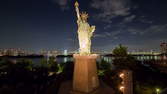 Time lapse clip - Odaiba Statue of Liberty