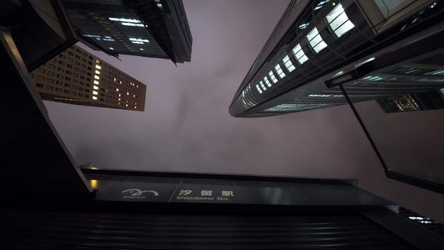 Shiodome Skyscrapers Dolly Shot 汐留駅